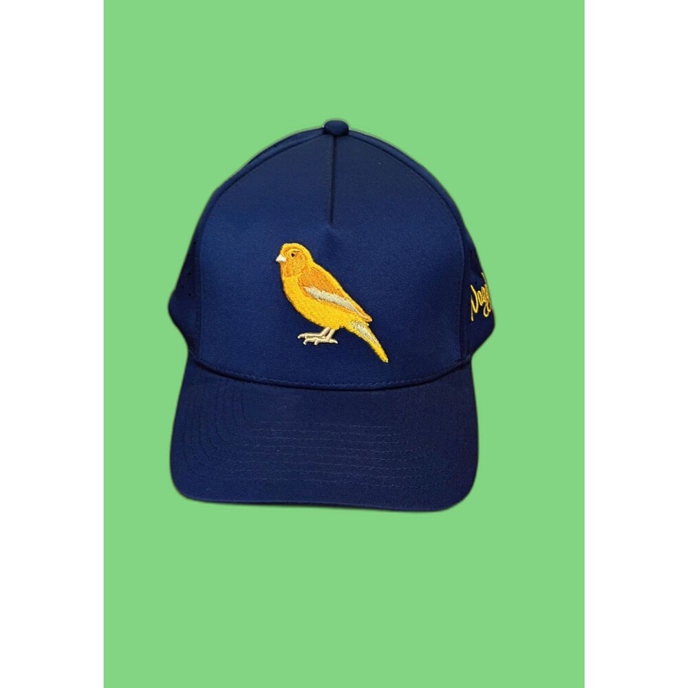 Waggle Golf Hat Navy Yellow Bird Snapback